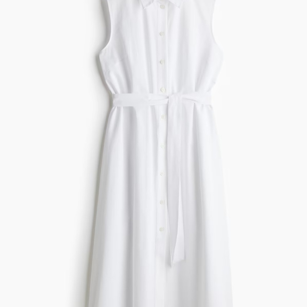 H&M White Midi Dress
